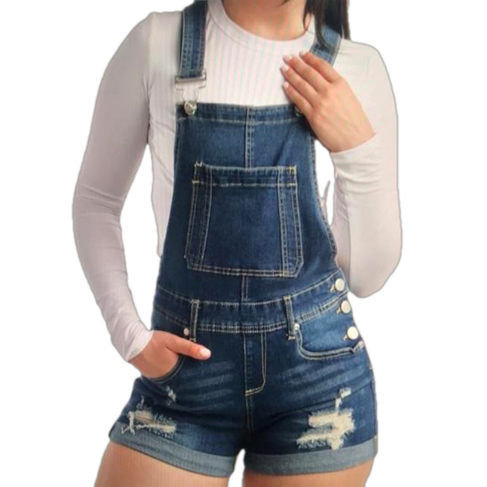 NWT Dollhouse Shortalls Denim Jean Shorts Sz 9